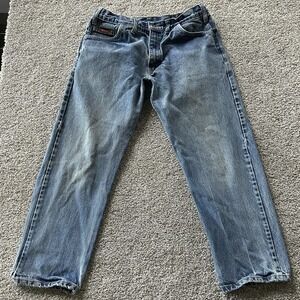 BIG BILL FR Jeans Mens 34x32 Medium Wash Blue Denim Regular Straight Workwear